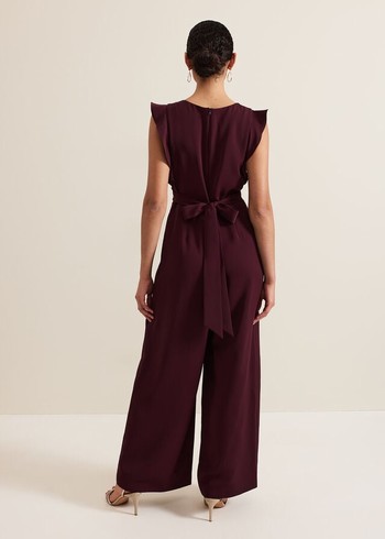 Phase Eight Ayla Jumpsuit Burgundy Canada | GAVNQI-803